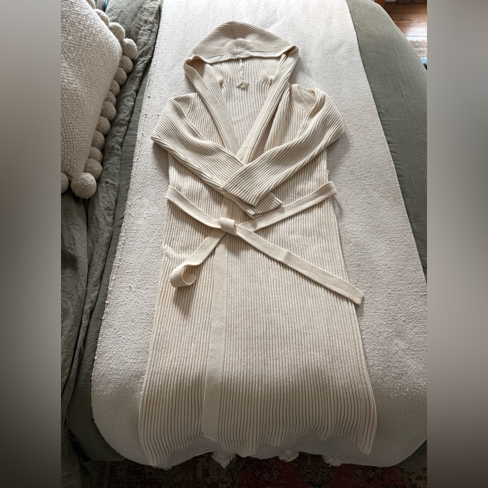 Vintage J.Crew | Hooded Knit Robe Sweater | Belt | Women’s | Size Small | EUC